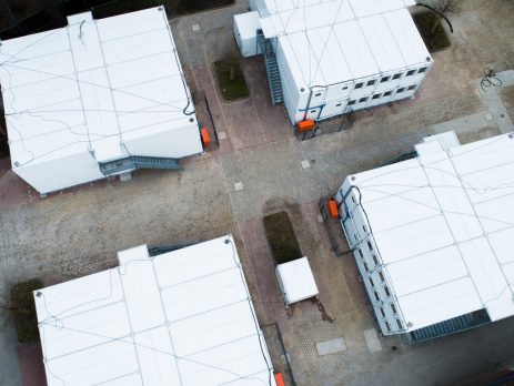 Hansabaustahl Unterbringung von Geflüchteten